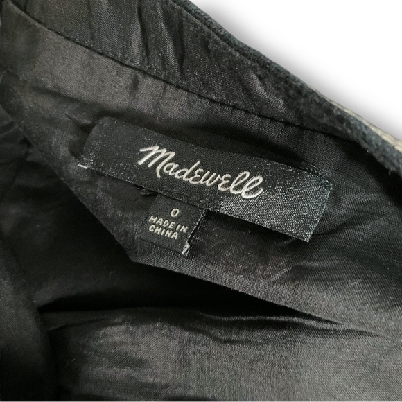 Madewell Gabine Embroidered Mini Skirt Sz 0 Cotton Black Aztec Lined - Picture 7 of 8